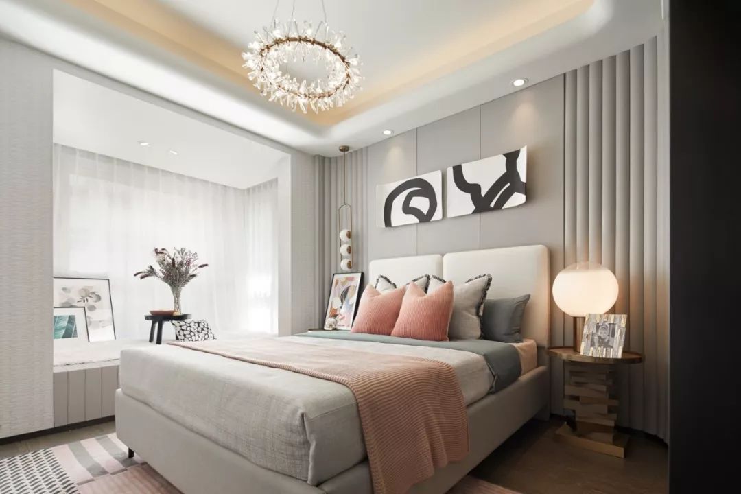 裝修案例莫蘭迪輕奢風格室內(nèi)裝修效果圖-臥室 裝修案例莫蘭迪輕奢風格室內(nèi)裝修效果圖-臥室