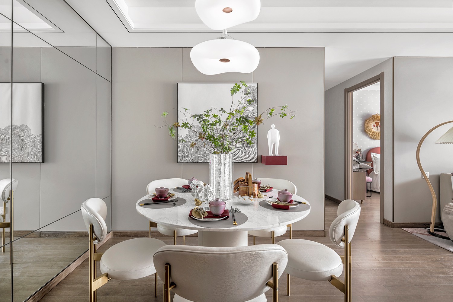 簡歐輕奢風格家裝設計室內裝修效果圖-餐廳 簡歐輕奢風格家裝設計室內裝修效果圖-餐廳