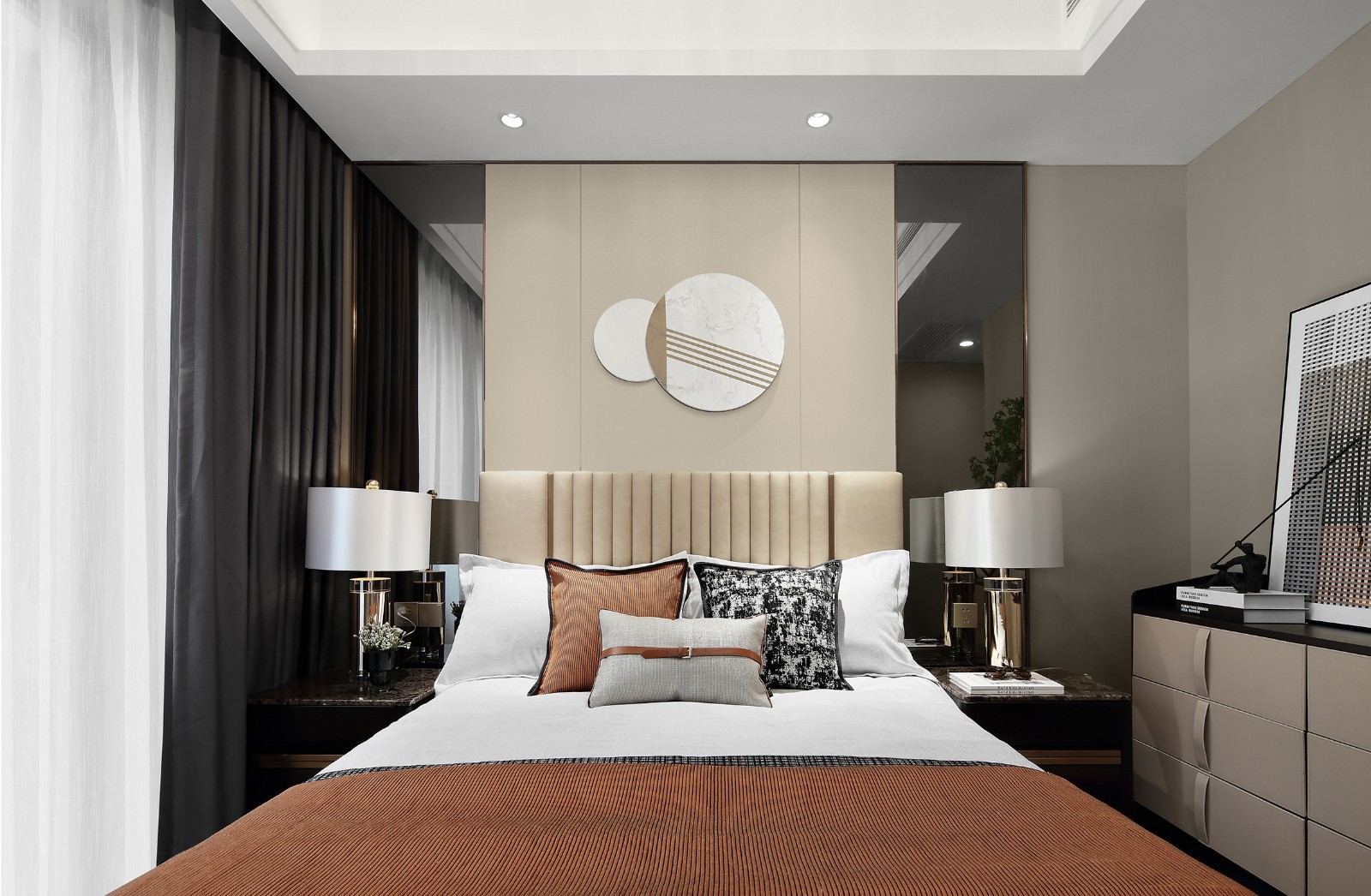 港式輕奢風格室內(nèi)設(shè)計家裝案例-次臥 港式輕奢風格室內(nèi)設(shè)計家裝案例-次臥