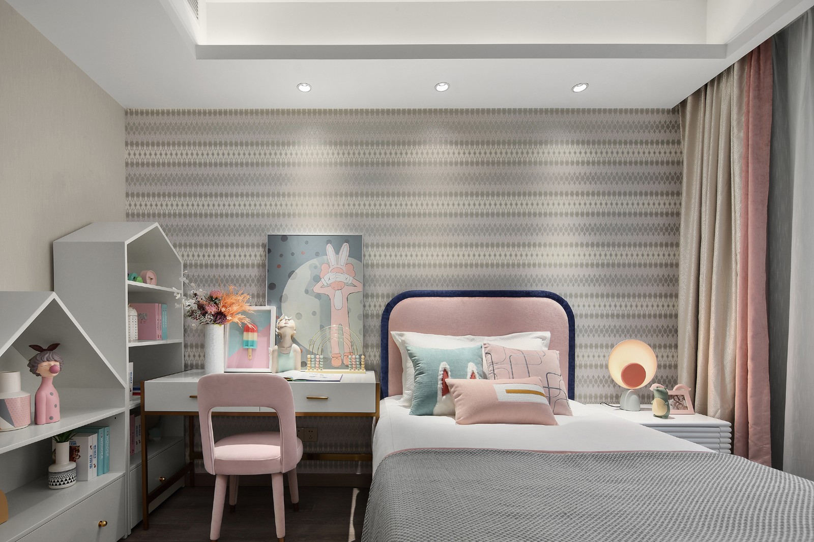 港式輕奢風格室內(nèi)設(shè)計家裝案例-兒童房 港式輕奢風格室內(nèi)設(shè)計家裝案例-兒童房