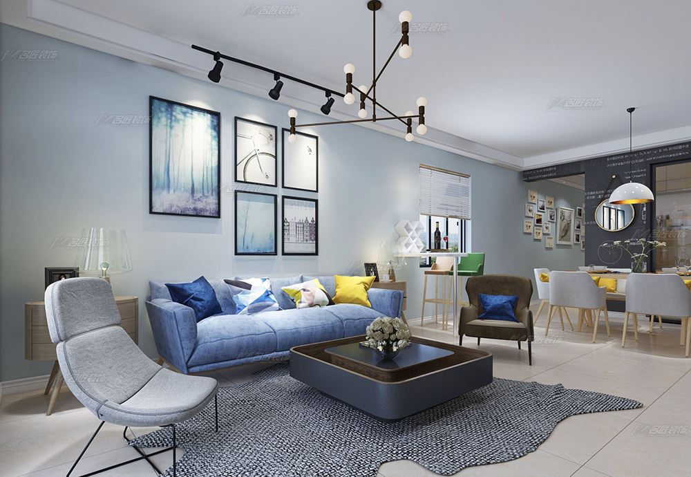 佛山市恒大&middot;酈湖城北歐風(fēng)格三居室裝修案例