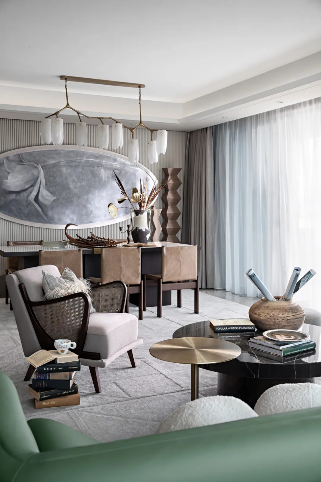 法式東方風格家裝設計室內裝修效果圖-客餐廳 法式東方風格家裝設計室內裝修效果圖-客餐廳