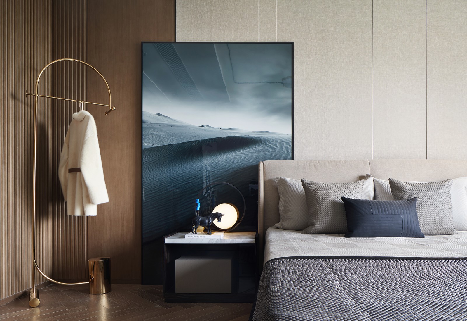 新中式風格室內家裝案例效果圖-臥室 新中式風格室內家裝案例效果圖-臥室