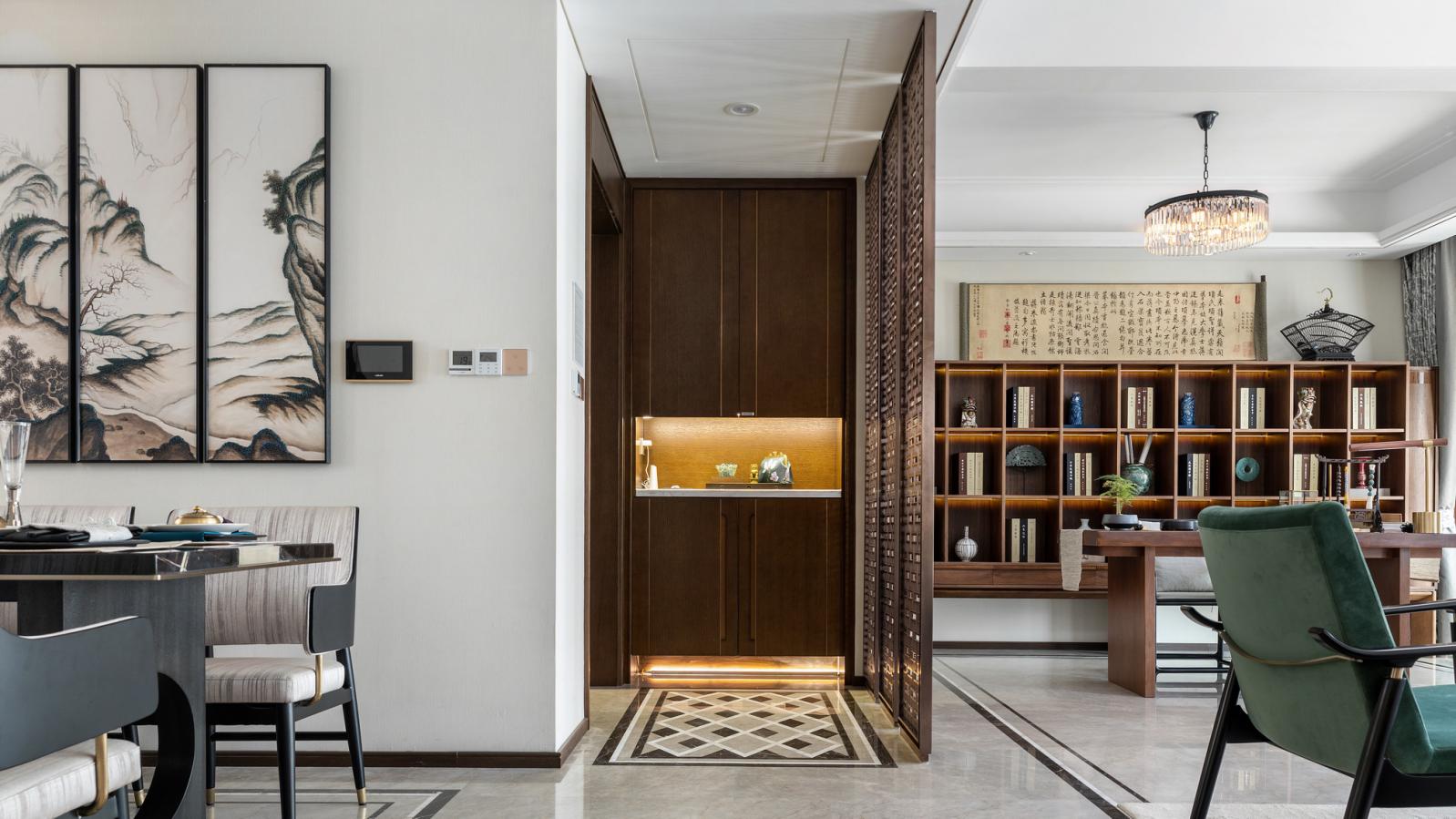 新中式風(fēng)格室內(nèi)設(shè)計(jì)家裝案例-玄關(guān) 新中式風(fēng)格室內(nèi)設(shè)計(jì)家裝案例-玄關(guān)