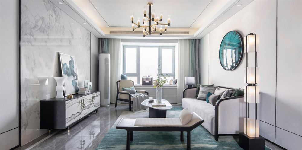 佛山市金地藝境天成新中式風格三居室裝修案例