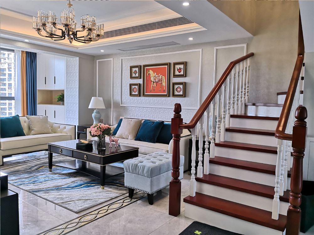 江門市江門奧園歐式風格復式裝修案例