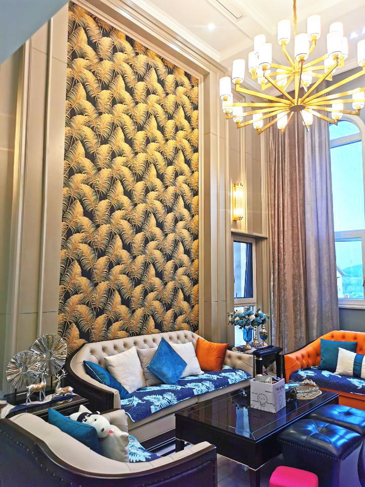 復式大宅室內裝修設計-沙發背景墻 復式大宅室內裝修設計-沙發背景墻