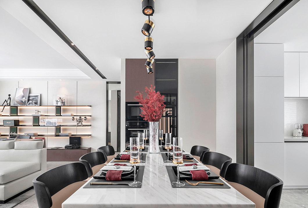 現代輕奢風格室內設計家裝案例-餐廳 現代輕奢風格室內設計家裝案例-餐廳