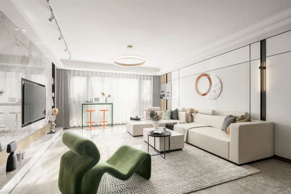 佛山市佛奧灣現代簡約風格三居室裝修案例