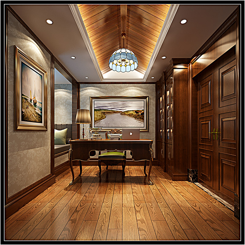 輕奢風格別墅裝修效果圖-浮洋別墅350平米-書房 輕奢風格別墅裝修效果圖-浮洋別墅350平米-書房