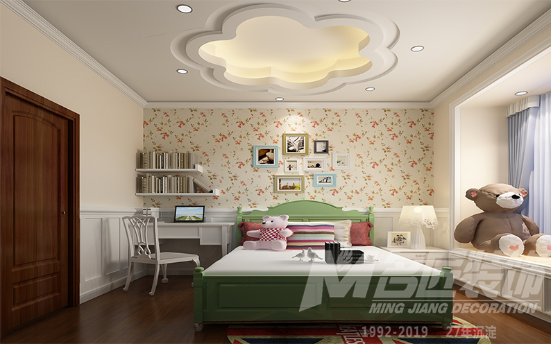 桂花洲三居120平米美式鄉(xiāng)村風格裝修案例-公主房 桂花洲三居120平米美式鄉(xiāng)村風格裝修案例-公主房