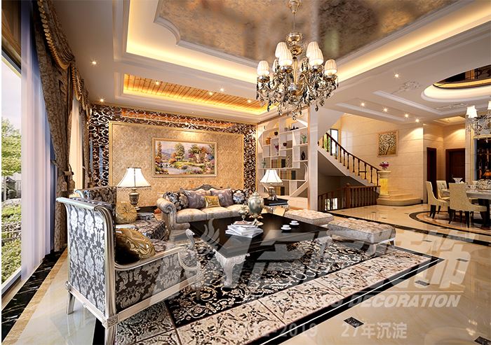 佛山市招商樾園歐式風(fēng)格三居室裝修案例