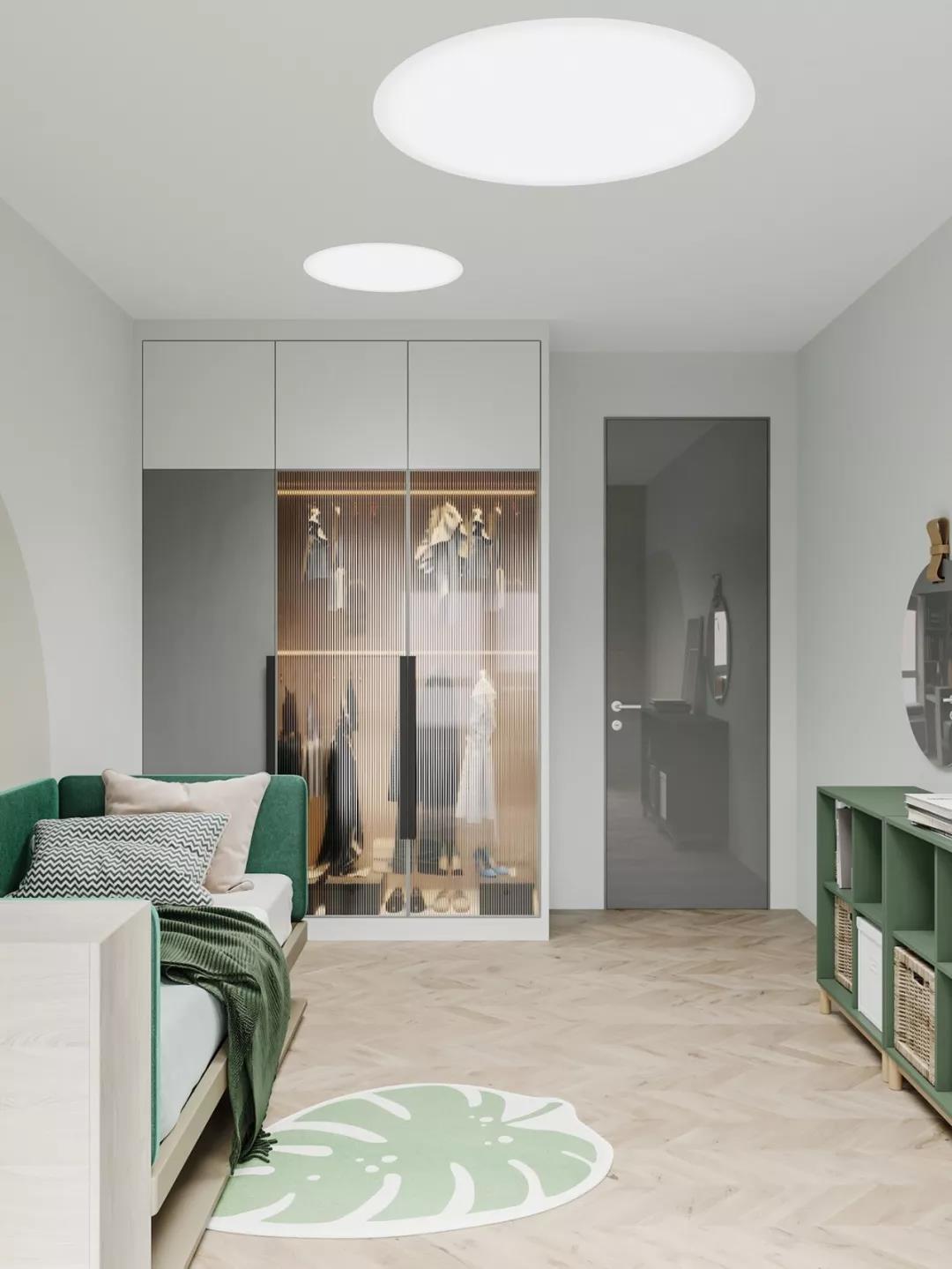 高級灰+原木色現代風格室內裝修設計效果圖-萬達華府四居140平米-女兒房 高級灰+原木色現代風格室內裝修設計效果圖-萬達華府四居140平米-女兒房