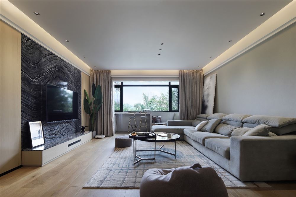 佛山市旭輝江山現代風格三居室裝修案例