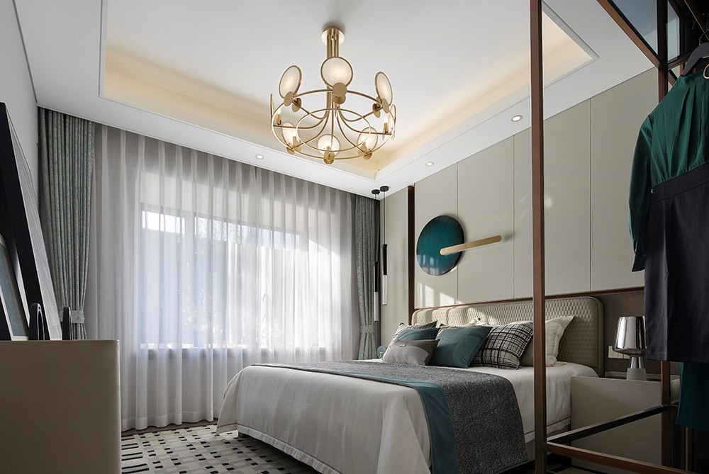 現代輕奢風格室內家裝案例效果圖-臥室 現代輕奢風格室內家裝案例效果圖-臥室