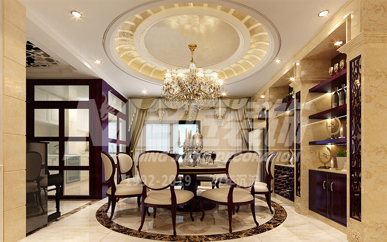 桂花洲三居120平米美式鄉(xiāng)村風格裝修案例-餐廳 桂花洲三居120平米美式鄉(xiāng)村風格裝修案例-餐廳