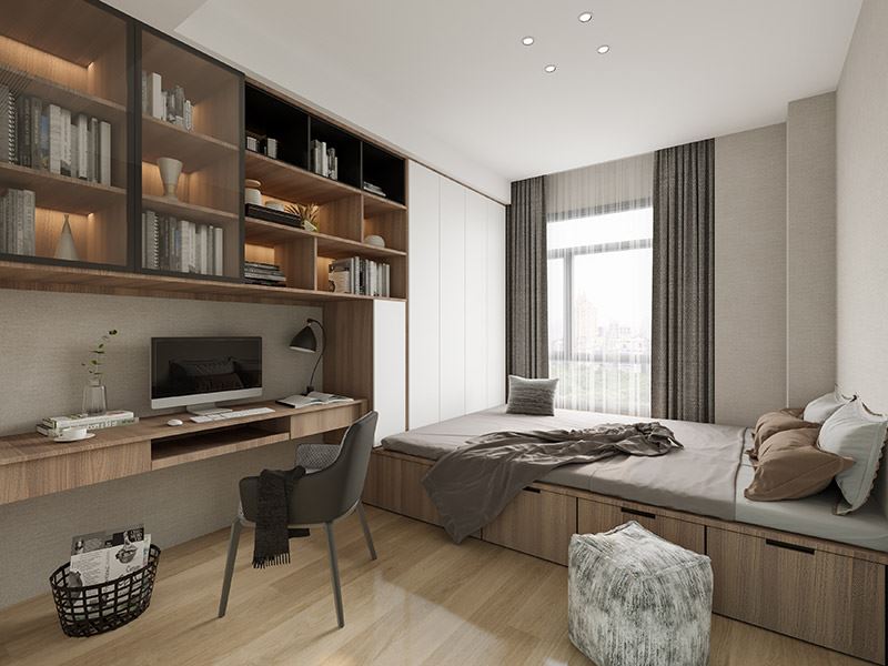 臺(tái)州市北山菜場邊現(xiàn)代簡約風(fēng)格三居室裝修案例