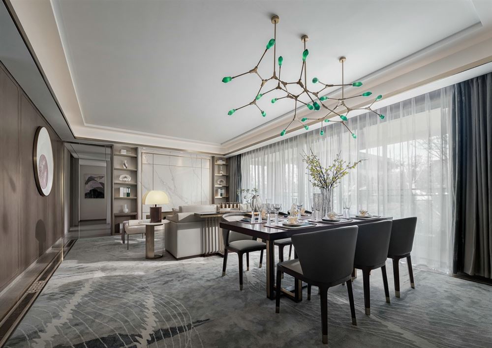 江門市朝陽新村新中式風格四居室裝修案例