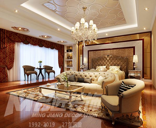 佛山市龍光&middot;玖悅灣歐式風格四居室裝修案例