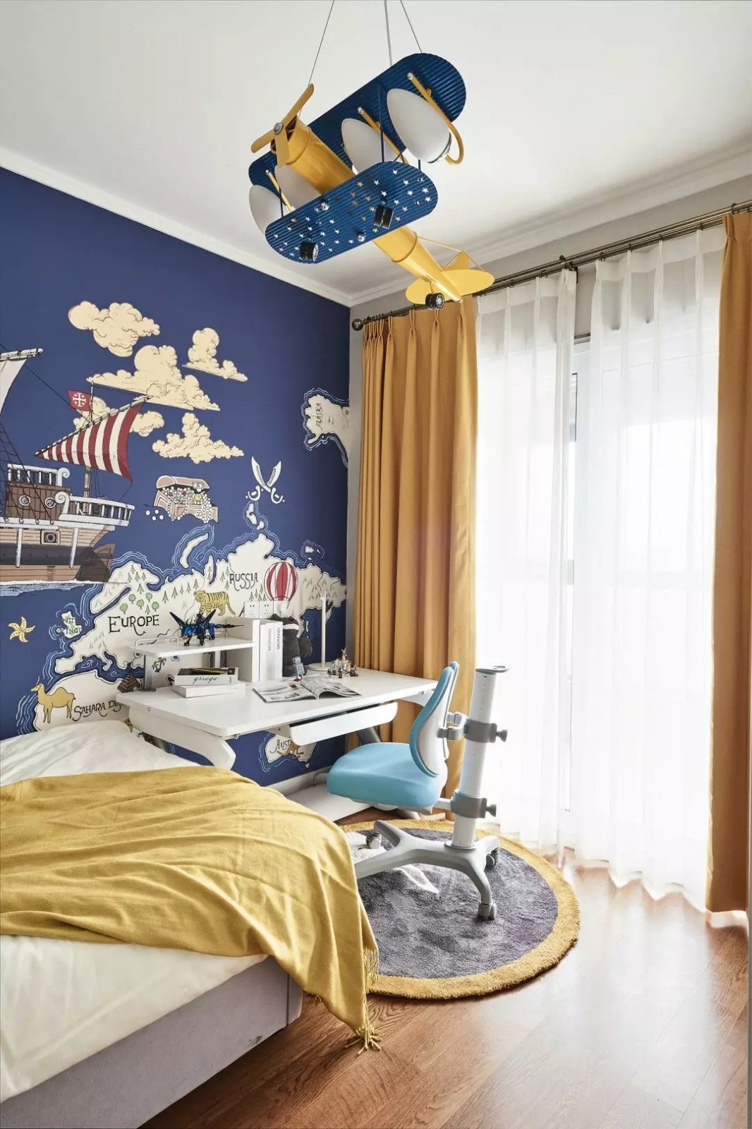 美式輕奢風格家裝設計室內裝修效果圖-兒童房 美式輕奢風格家裝設計室內裝修效果圖-兒童房