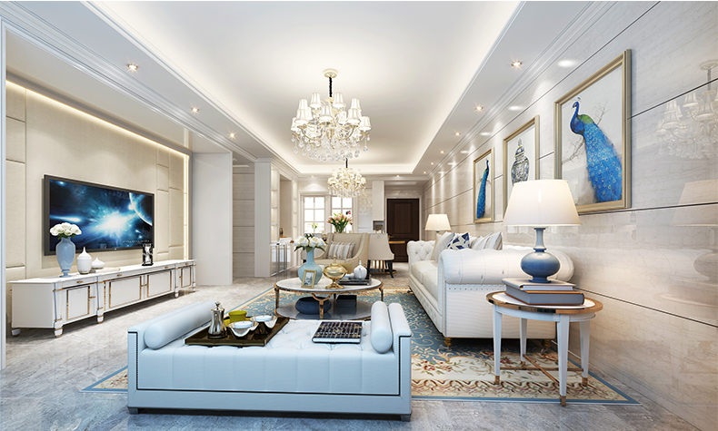 佛山市保利清能和府北歐風格三居室裝修案例