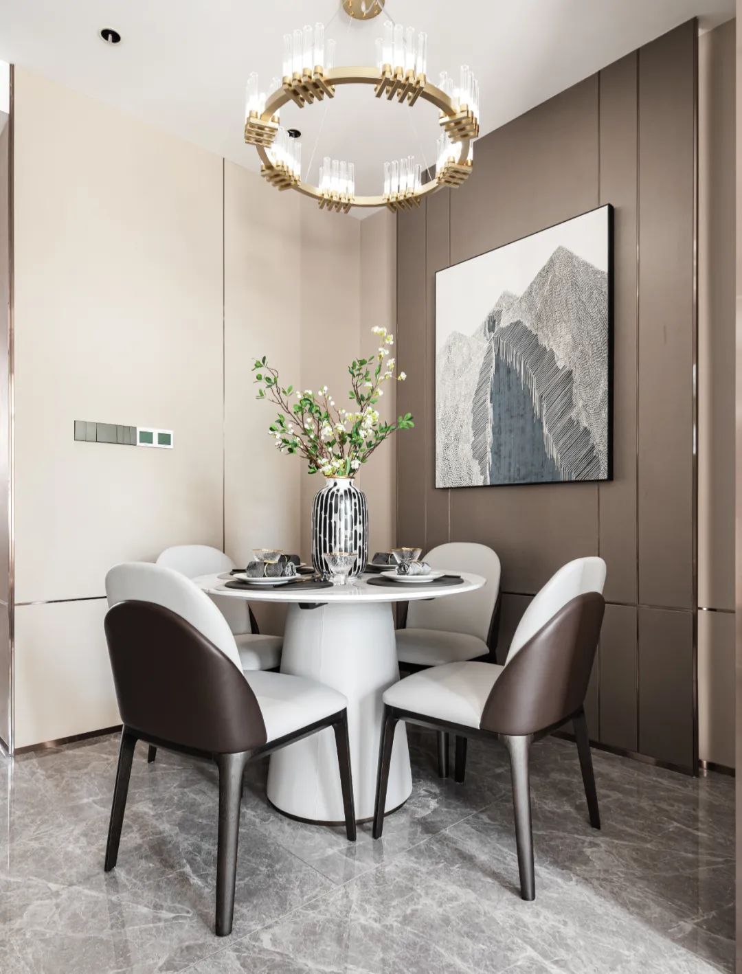 輕奢風(fēng)格家裝設(shè)計別墅裝修效果圖-餐廳 輕奢風(fēng)格家裝設(shè)計別墅裝修效果圖-餐廳