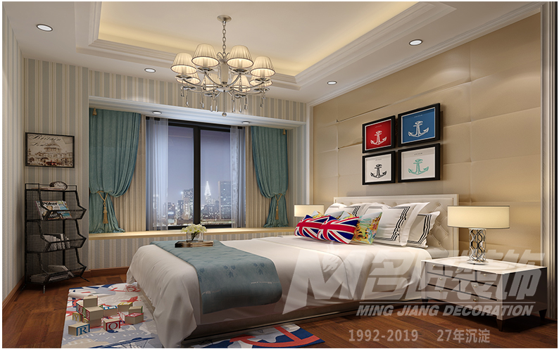 桂花洲三居120平米美式鄉(xiāng)村風格裝修案例-男孩房 桂花洲三居120平米美式鄉(xiāng)村風格裝修案例-男孩房