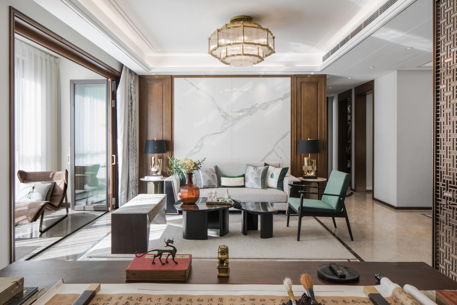 新中式風(fēng)格室內(nèi)設(shè)計(jì)家裝案例-客廳 新中式風(fēng)格室內(nèi)設(shè)計(jì)家裝案例-客廳