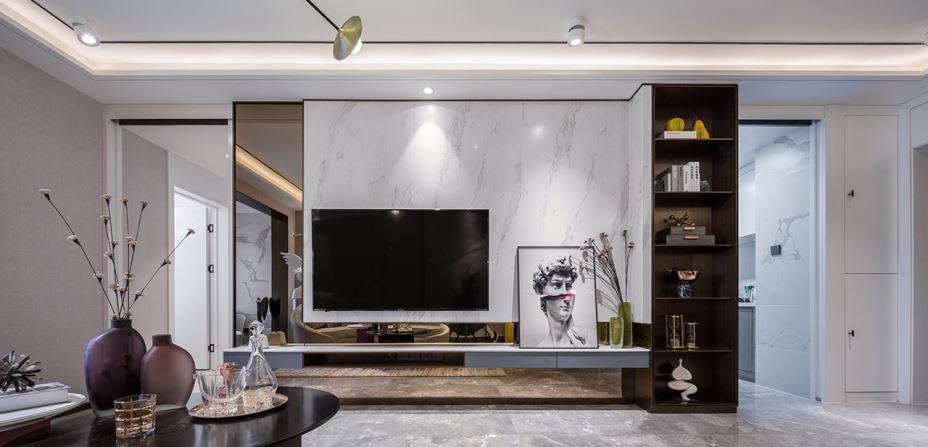 江門市瓏城半山輕奢風(fēng)格三居室裝修案例