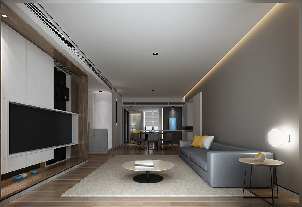 簡約輕奢風格室內裝修設計效果圖-富春山居四居190平米-室內客廳裝修設計 簡約輕奢風格室內裝修設計效果圖-富春山居四居190平米-室內客廳裝修設計