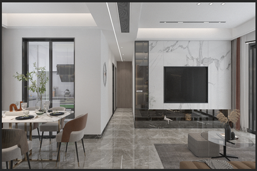 江門市雅逸尚都現代風格三居室裝修案例