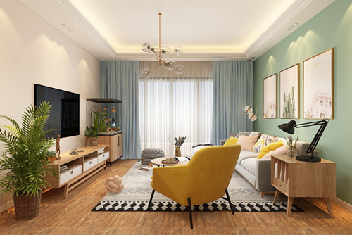 廣州市敏捷·麗都北歐風(fēng)格四居室裝修案例